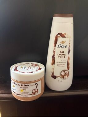 Dove Hot Cocoa Swirl Nourishing Body Wash & Scrub - Brown/White